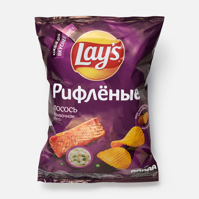 Lays Рифлёные Лосось в сливочном соусе 140 гр